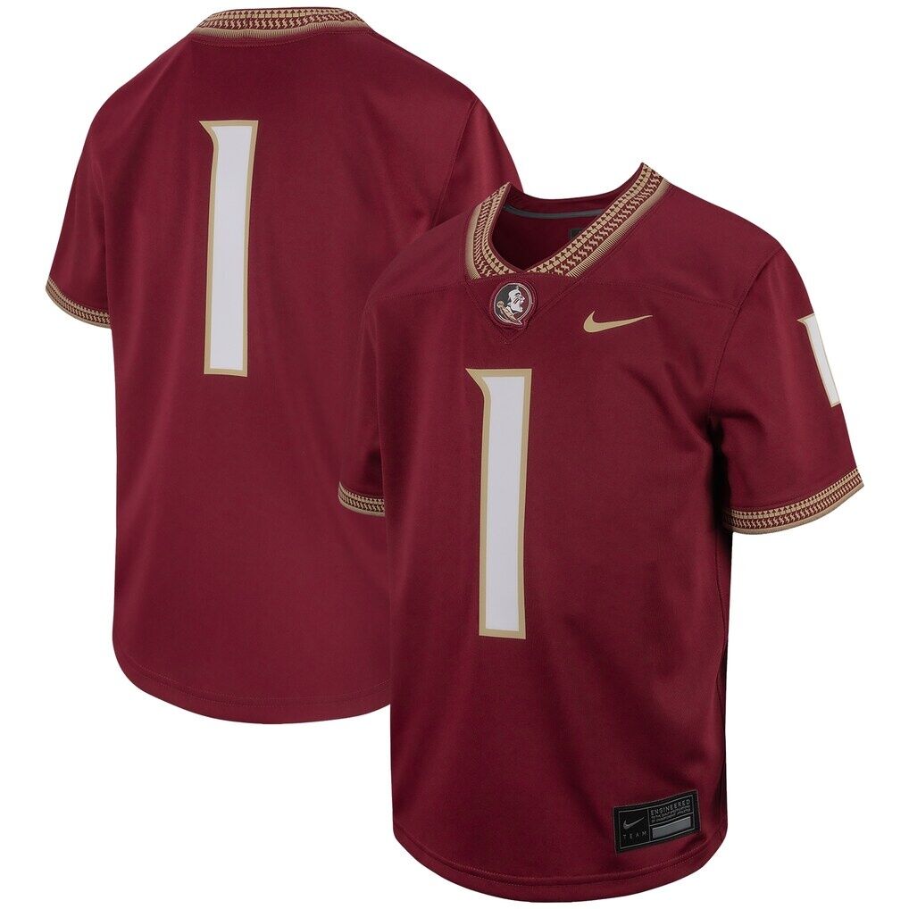 #1 Florida State Seminoles Nike Youth Untouchable Replica Game Jersey - Garnet