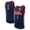#1 Ole Miss Rebels Nike Replica Basketball Jersey - Navy - Front View