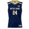 Arike Ogunbowale Notre Dame Fighting Irish GameDay Greats Youth Lightweight Basketball Alumni Jersey - Navy - Side View