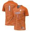 #1 Clemson Tigers GameDay Greats Unisex Lightweight Soccer Jersey - Orange - Front View