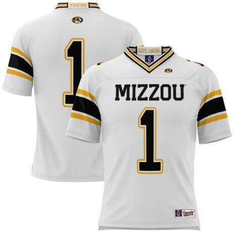 #1 Missouri Tigers GameDay Greats Youth Football Jersey - White - Front View