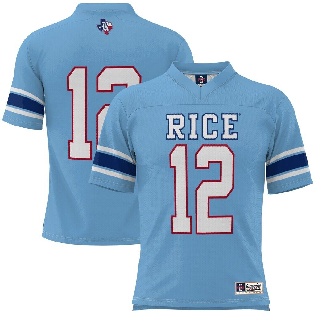 #1 Rice Owls GameDay Greats Youth Football Jersey - Light Blue