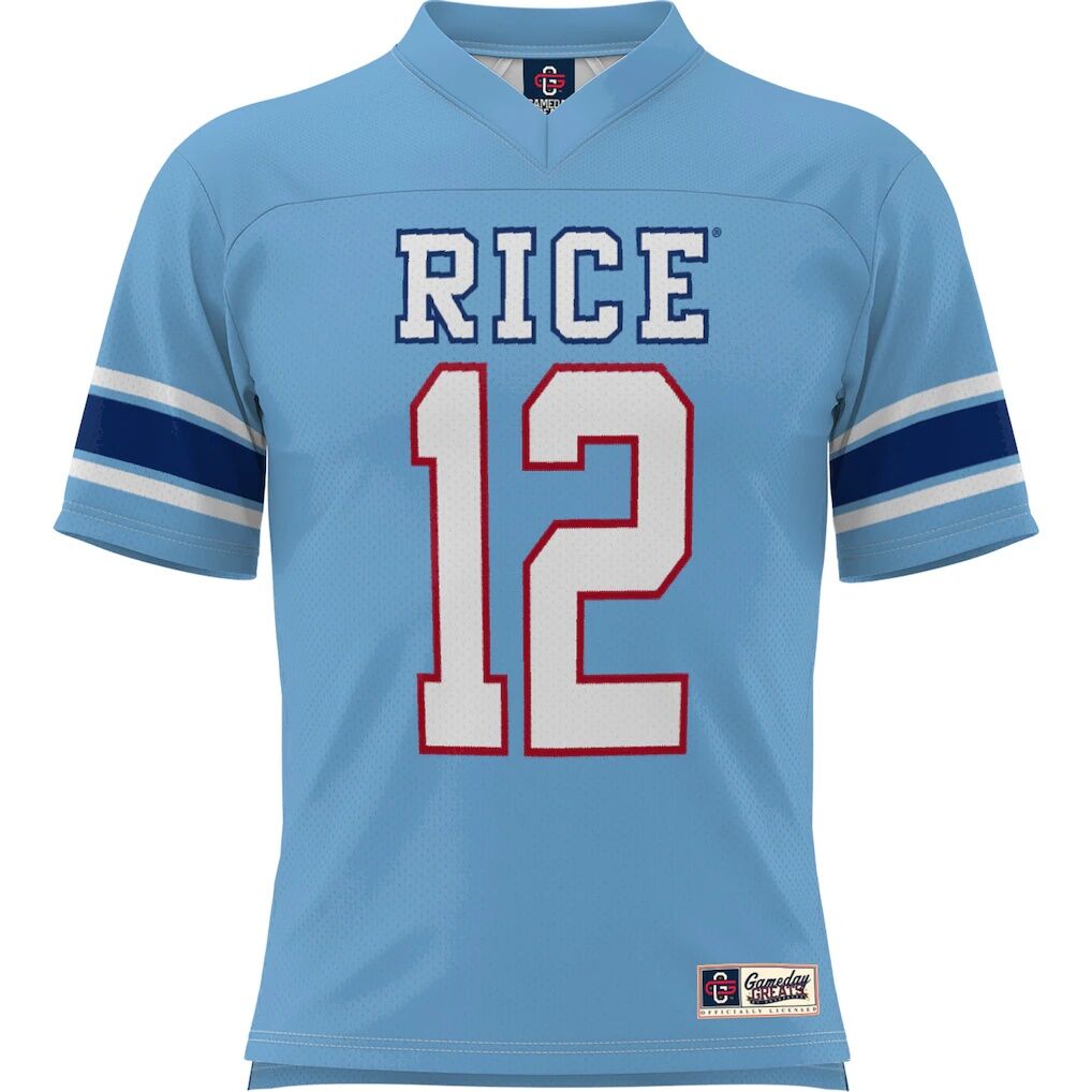 #1 Rice Owls GameDay Greats Football Jersey - Light Blue
