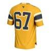#1 West Virginia Mountaineers GameDay Greats Youth Football Jersey - Gold - Detail View