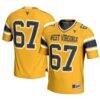 #1 West Virginia Mountaineers GameDay Greats Youth Football Jersey - Gold - Front View