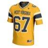 #1 West Virginia Mountaineers GameDay Greats Youth Football Jersey - Gold - Side View