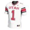 #1 Utah Utes GameDay Greats Football Jersey - White - Side View