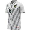 #67 West Virginia Mountaineers GameDay Greats Youth Lightweight Women's Soccer Fashion Jersey - White - Side View