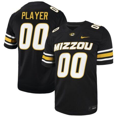 Missouri Tigers Nike Pick-A-Player NIL Football Game Jersey - Black - Front View