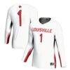#1 Louisville Cardinals GameDay Greats Youth Lightweight Women's Volleyball Jersey - White - Front View