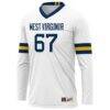 #67 West Virginia Mountaineers GameDay Greats Youth Lightweight Women's Volleyball Jersey - White - Side View