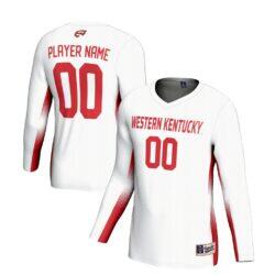Western Kentucky Hilltoppers GameDay Greats Unisex NIL Lightweight Volleyball Jersey - White - Front View