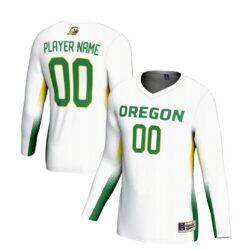 Oregon Ducks GameDay Greats Unisex NIL Lightweight Volleyball Jersey - White - Front View