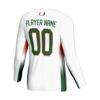 Miami Hurricanes GameDay Greats Youth NIL Lightweight Volleyball Jersey - White - Detail View