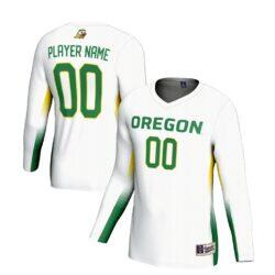 Oregon Ducks GameDay Greats Youth NIL Lightweight Volleyball Jersey - White - Front View