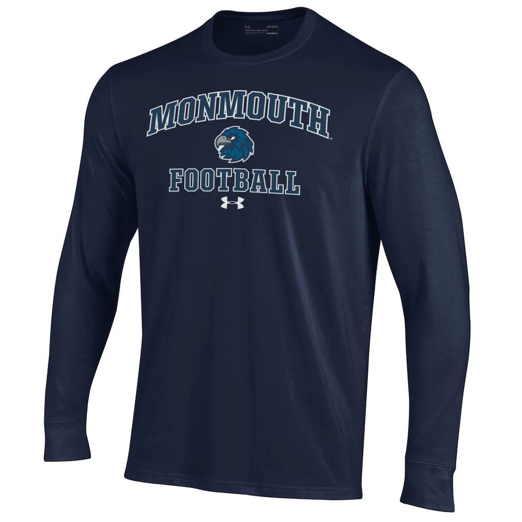 Monmouth Hawks Under Armour Football Performance Long Sleeve T-Shirt