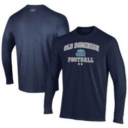 Old Dominion Monarchs Under Armour Football Performance Long Sleeve T-Shirt - Blue - Front View
