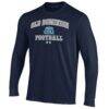 Old Dominion Monarchs Under Armour Football Performance Long Sleeve T-Shirt - Blue - Side View