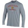 Minnesota Duluth Bulldogs Under Armour Football Performance Long Sleeve T-Shirt - Gray - Side View