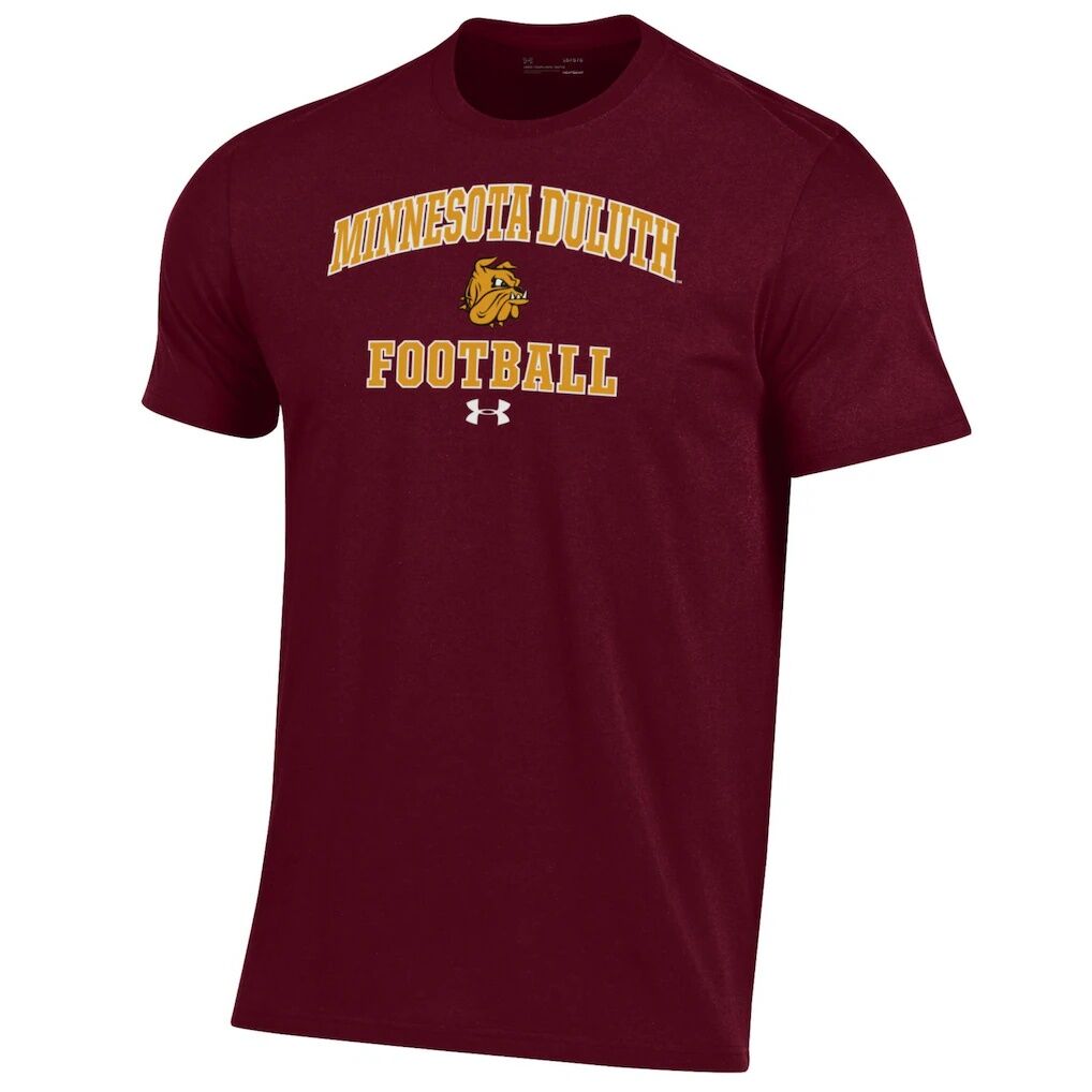Minnesota Duluth Bulldogs Under Armour Football Performance T-Shirt - Maroon
