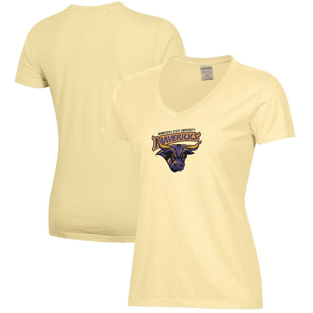Minnesota State University, Mankato Women's Logo Comfort Wash V-Neck T-Shirt