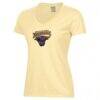 Minnesota State University, Mankato Women's Logo Comfort Wash V-Neck T-Shirt - Yellow - Side View