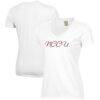 North Carolina Central Eagles Women's Script Logo Comfort Wash V-Neck T-Shirt - White - Front View