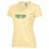 Point Loma Sea Lions Women's Logo Comfort Wash V-Neck T-Shirt - Yellow - Side View