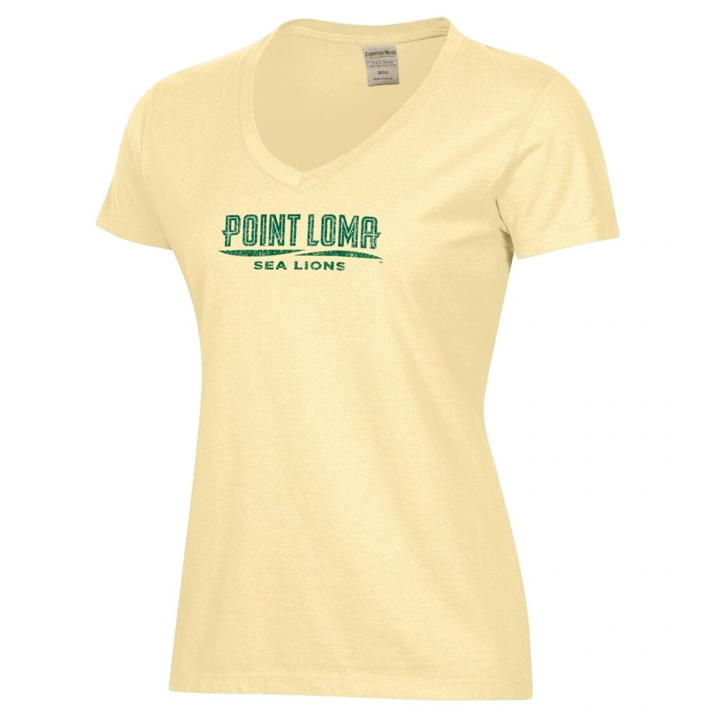 Point Loma Sea Lions Women's Logo Comfort Wash V-Neck T-Shirt
