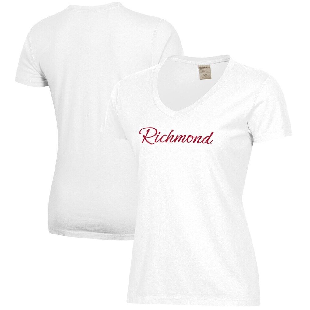 Richmond Spiders Women's Script Logo Comfort Wash V-Neck T-Shirt