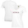 South Carolina State Bulldogs Women's Script Logo Comfort Wash V-Neck T-Shirt - White - Front View