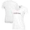 St. John Fisher Cardinals Women's Script Logo Comfort Wash V-Neck T-Shirt - White - Front View