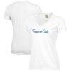 Tennessee State Tigers Women's Script Logo Comfort Wash V-Neck T-Shirt - White - Front View