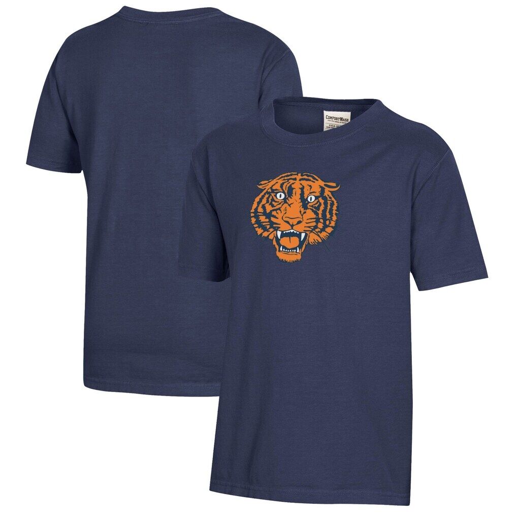 SUNY Fashion Institute of Technology Tigers Youth Logo Comfort Wash T-Shirt - Heather Navy