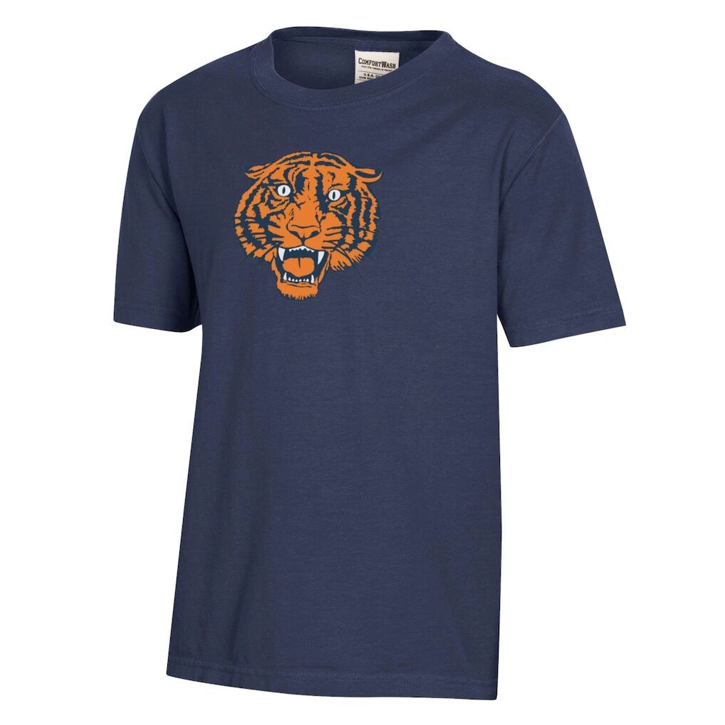 SUNY Fashion Institute of Technology Tigers Youth Logo Comfort Wash T-Shirt - Heather Navy