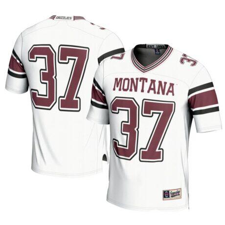 #1 Montana Grizzlies GameDay Greats Youth Football Jersey - White - Front View