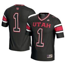 #1 Utah Utes GameDay Greats Football Jersey - Black - Front View