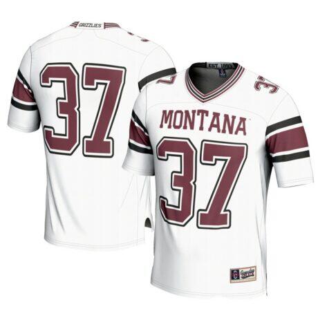 #37 Montana Grizzlies GameDay Greats Football Jersey - White - Front View