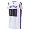 Sacramento Kings Fashion7 Youth Fast Break Custom Replica Jersey - White - White - Detail View