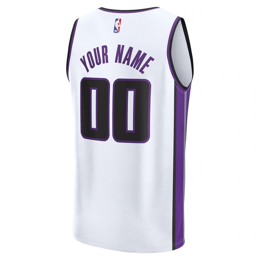 Sacramento Kings Fashion7 Youth Fast Break Custom Replica Jersey - White  - Association Edition