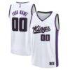 Sacramento Kings Fashion7 Youth Fast Break Custom Replica Jersey - White - White - Front View