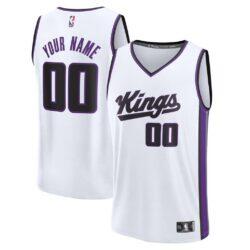 Sacramento Kings Fashion7 Youth Fast Break Custom Replica Jersey - White  - Association Edition