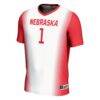 #1 Nebraska Huskers GameDay Greats Youth Lightweight Women's Soccer Jersey - White - Side View