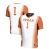 #1 Texas Longhorns GameDay Greats Youth Lightweight Women's Soccer Jersey - White - Front View