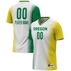 Oregon Ducks GameDay Greats Unisex NIL Pick-A-Player Lightweight Women's Soccer Jersey - White - Front View