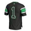 #1 North Dakota GameDay Greats Youth Football Jersey - Black - Detail View