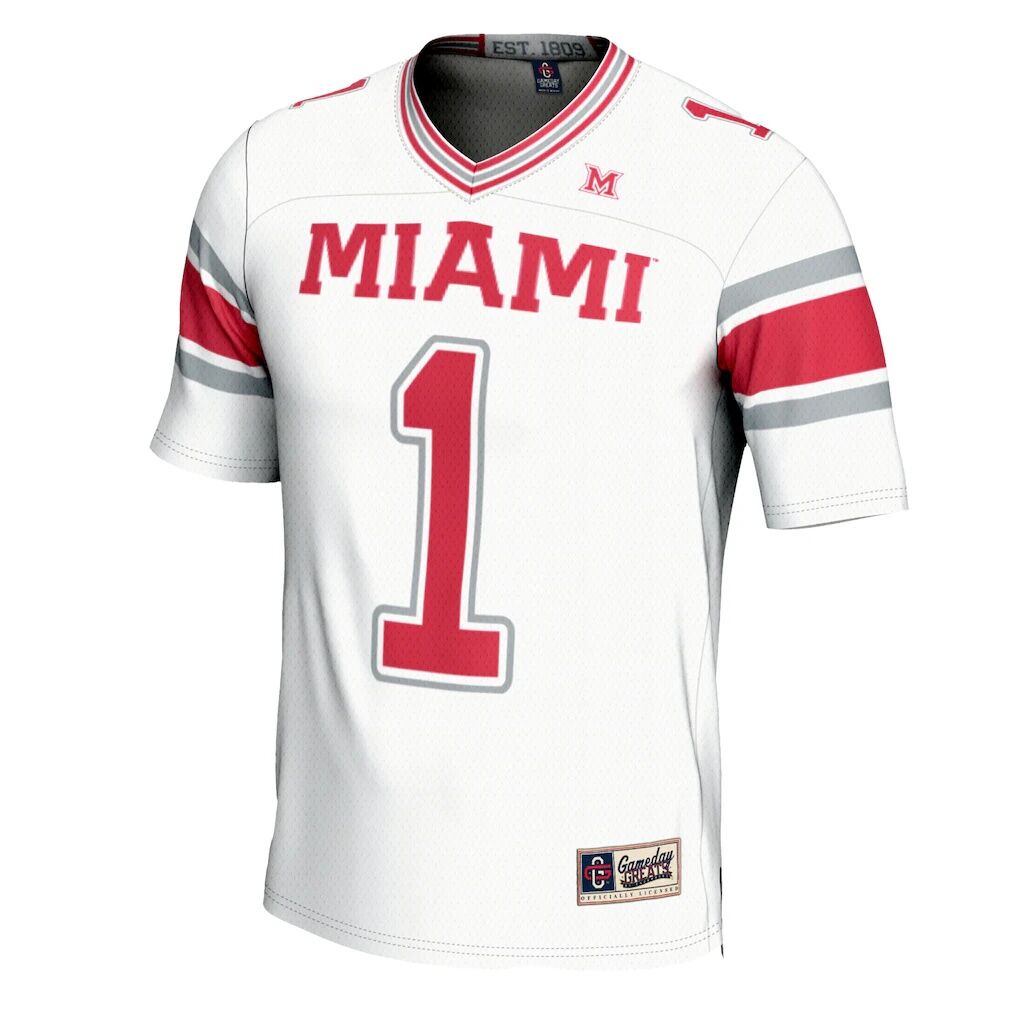 #1 Miami University RedHawks GameDay Greats Youth Football Jersey