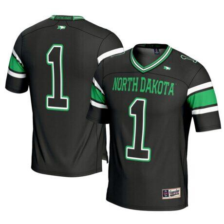 #1 North Dakota GameDay Greats Football Jersey - Black - Front View