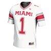 #1 Miami University RedHawks GameDay Greats Football Jersey - White - Side View