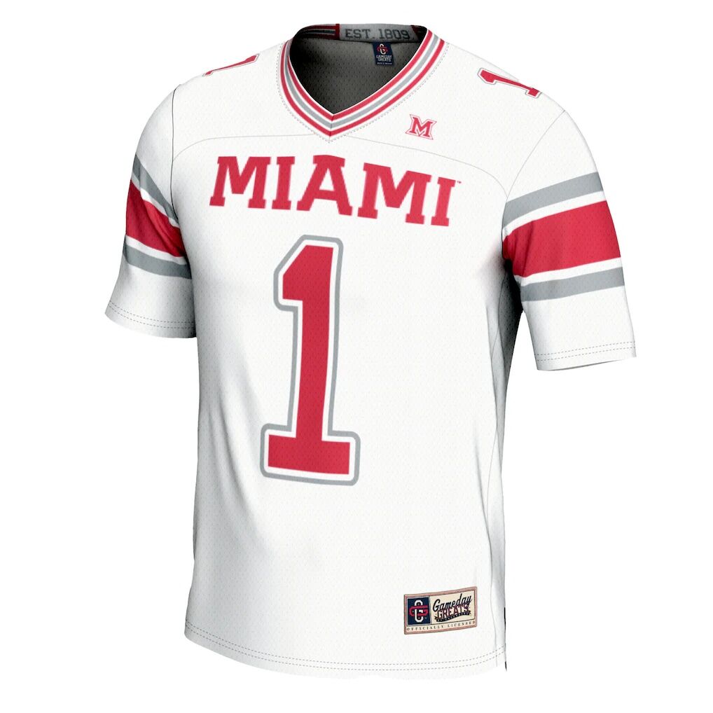 #1 Miami University RedHawks GameDay Greats Football Jersey